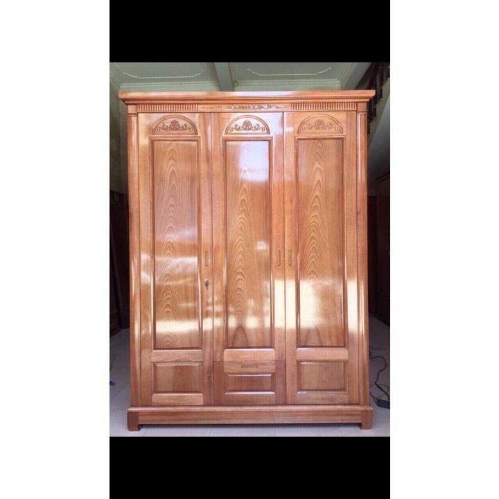 Tủ quần áo gỗ xoan đào 3 cánh