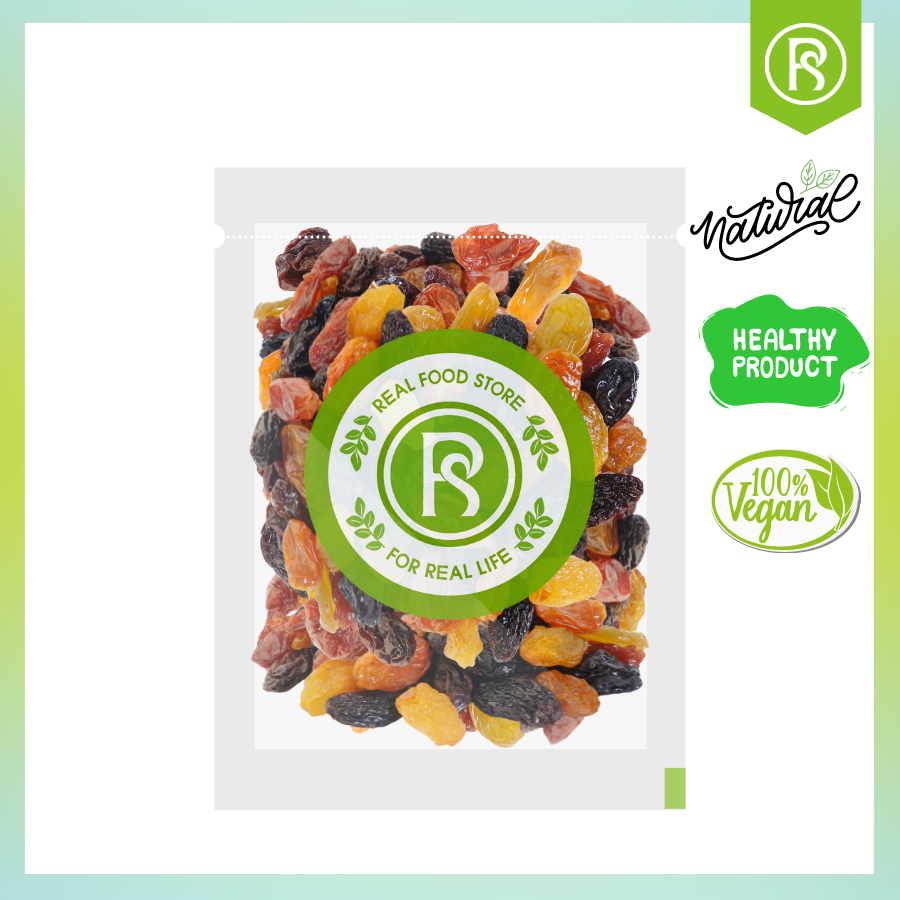 100G Nho Khô 3 Màu Real Food (Mix Raisin)