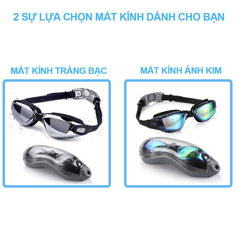 Kính bơi người lớn, kính bơi tráng gương SPORTY chính hãng cản tia UV mắt kiếng bơi thi đấu cho nam nữ cho bé từ 8 tuổi