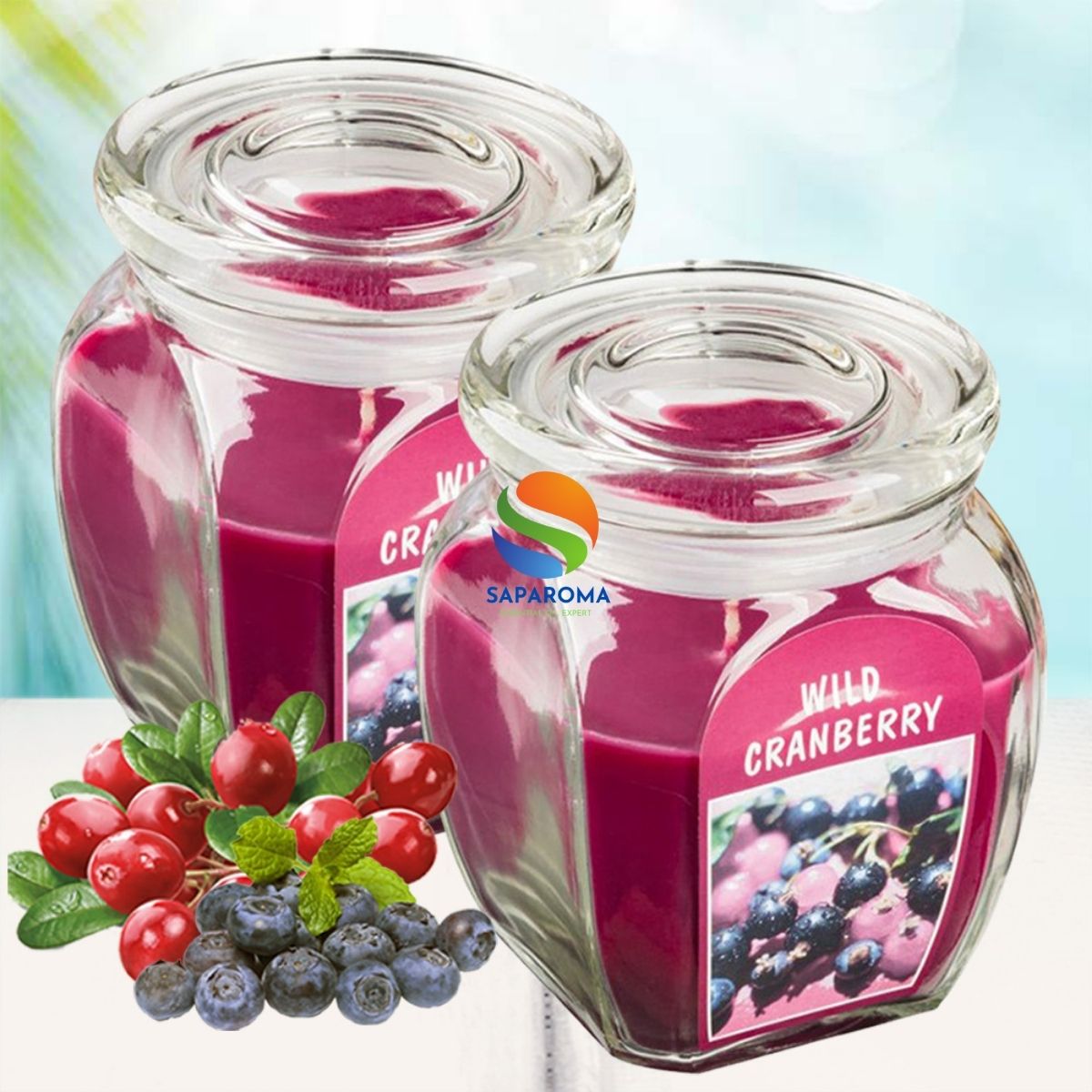 Combo 2 hũ nến thơm tinh dầu Bolsius Wild Cranberry 305g - việt quất hoang dã, nến trang trí, thơm phòng, thư giãn, Hỗ trợ khử mùi