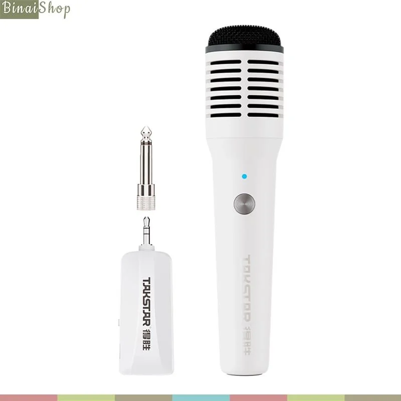 Takstar HM-300W - Micro Cầm Tay UHF, Pham Vi Thu 40m Dùng Cho Hát Karaoke, Giảng Dạy, Hướng Dẫn Viên   - Hàng chính hãng