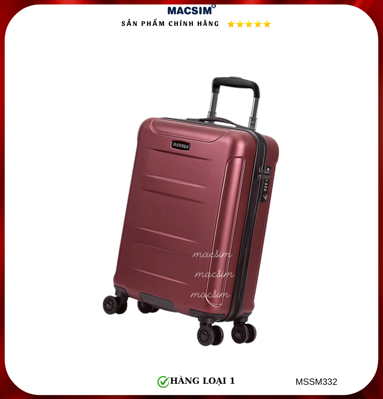 Vali cao cấp Macsim Smooire MSSM332 cỡ 24 inch màu đỏ - Hàng loại 1