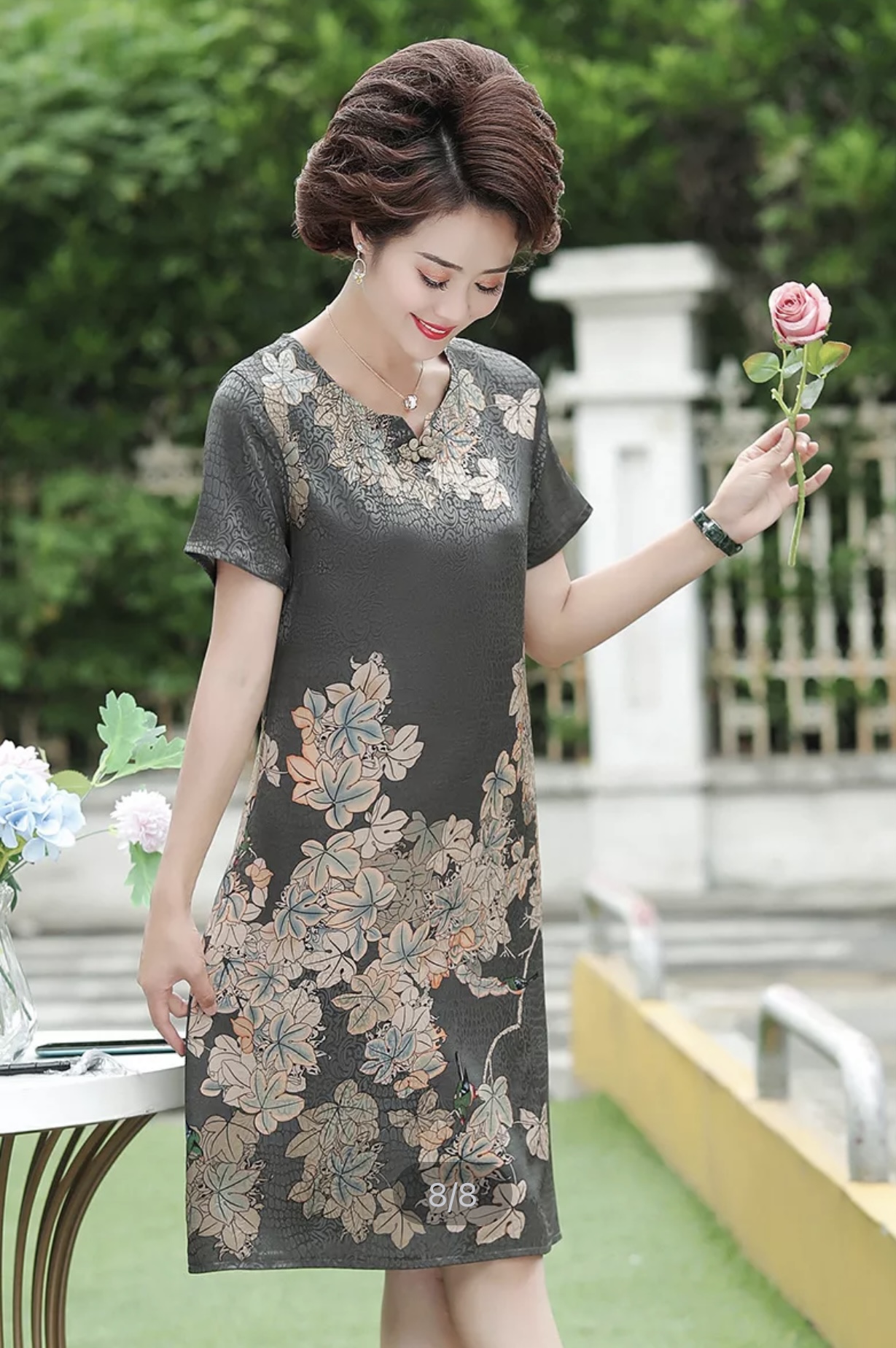 Đầm suông trung niên vải siêu đep.Đầm big size.Đầm suông giấu bụng, đầm tiệc, đầm dạo phố sang trọng, thời trang trung niên đẹp