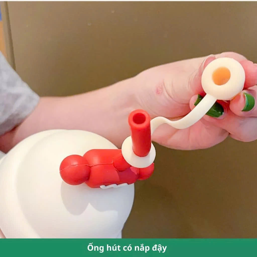 Bình Giữ Nhiệt Hoa Dễ Thương 700ML Inox 316 Cao Cấp – Kèm Ống Hút, Dây Đeo, Sticker &amp; Cọ Vệ Sinh - HÀNG CHÍNH HÃNG MINIIN