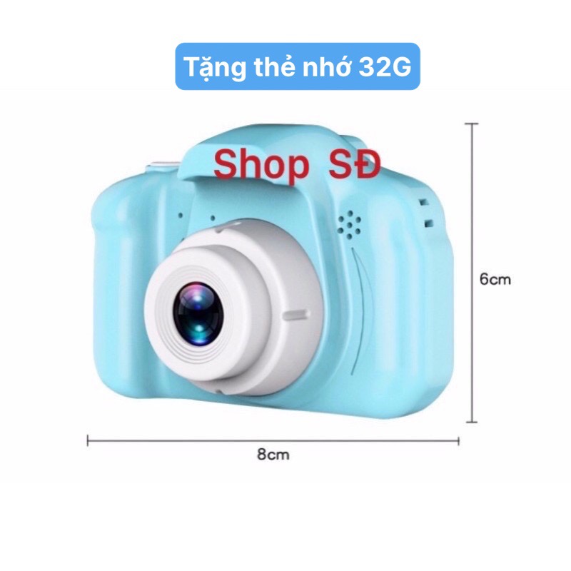 Máy chụp hình màu xanh dương của bé - tặng thẻ nhớ 32G