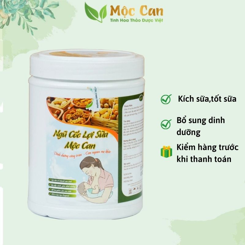 Ngũ Cốc Lợi Sữa Mộc Can - Ngũ Cốc Bà Bầu Tốt Sữa 500gam Kích sữa, lợi sữa cho mẹ và bé