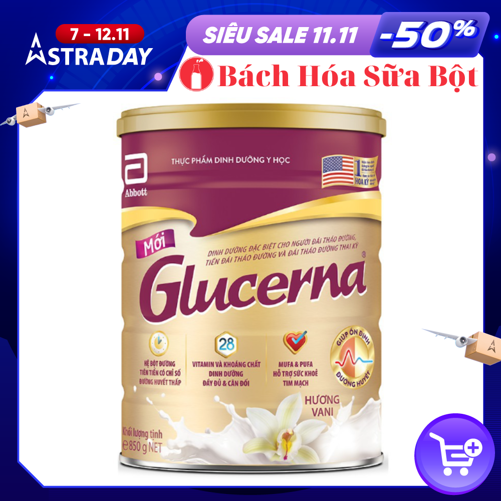 Sữa Bột Abbott Glucerna Vani 850g