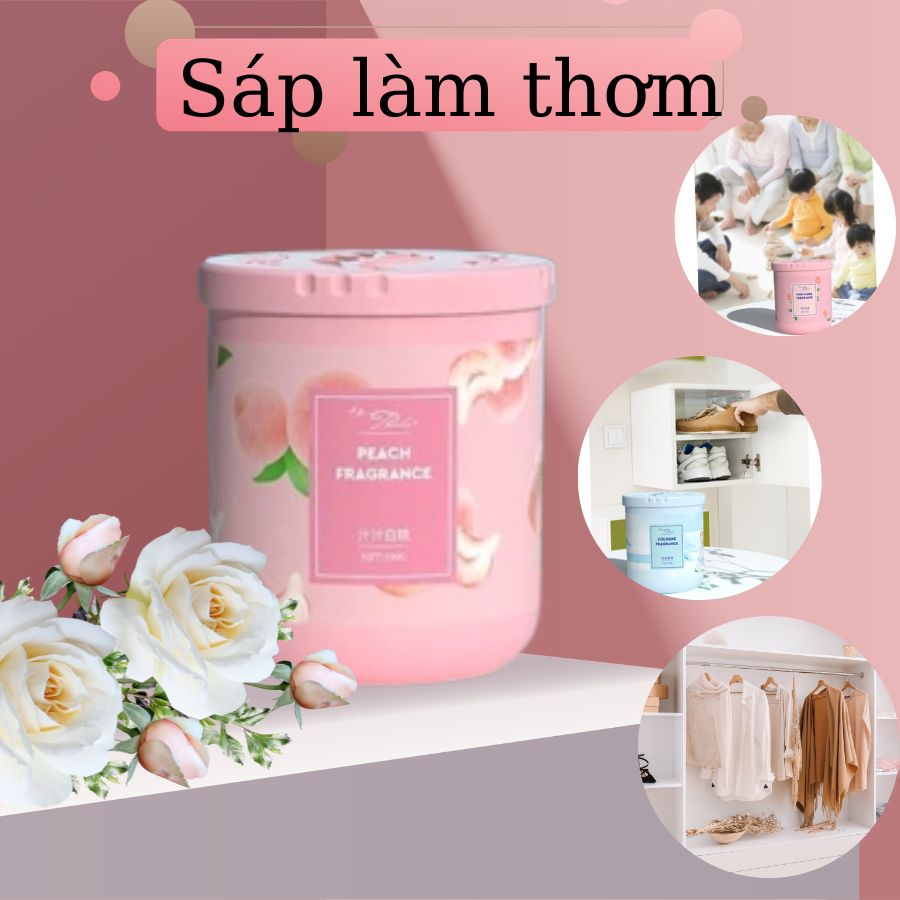 Sáp Thơm Phòng Khử Mùi Mang Lại Hương Thơm Tươi Mát Dễ Chịu Làm Thơm Xe Ô Tô, Toilet, Tủ Quần Áo