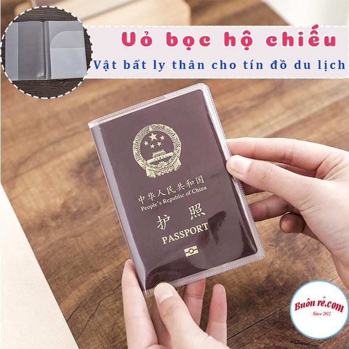 Vỏ bọc hộ chiếu có ngăn đựng thẻ ngân hàng bảo vệ  chống nhăn không thấm nước sạch sẽ gọn gàng tiện ích 00244