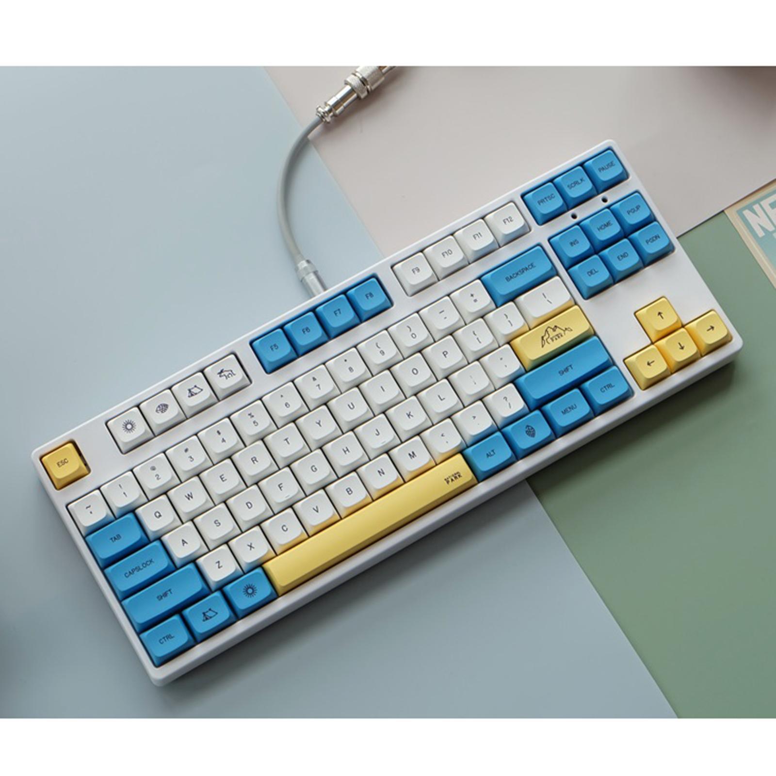 PBT 132 Keys Keycaps for 64 87 104 Gaming Mechanical Keyboard Accessories