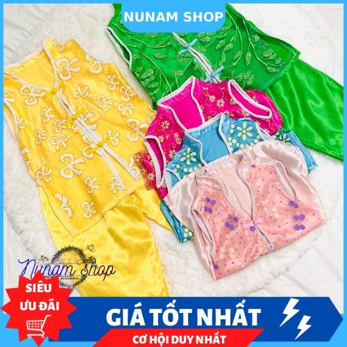 BỘ TÀU REN CHẤT PHI BÓNG XINH XẮN HÀNG THIẾT KẾ CHO BÉ 13-16KG - NUNAM SHOP