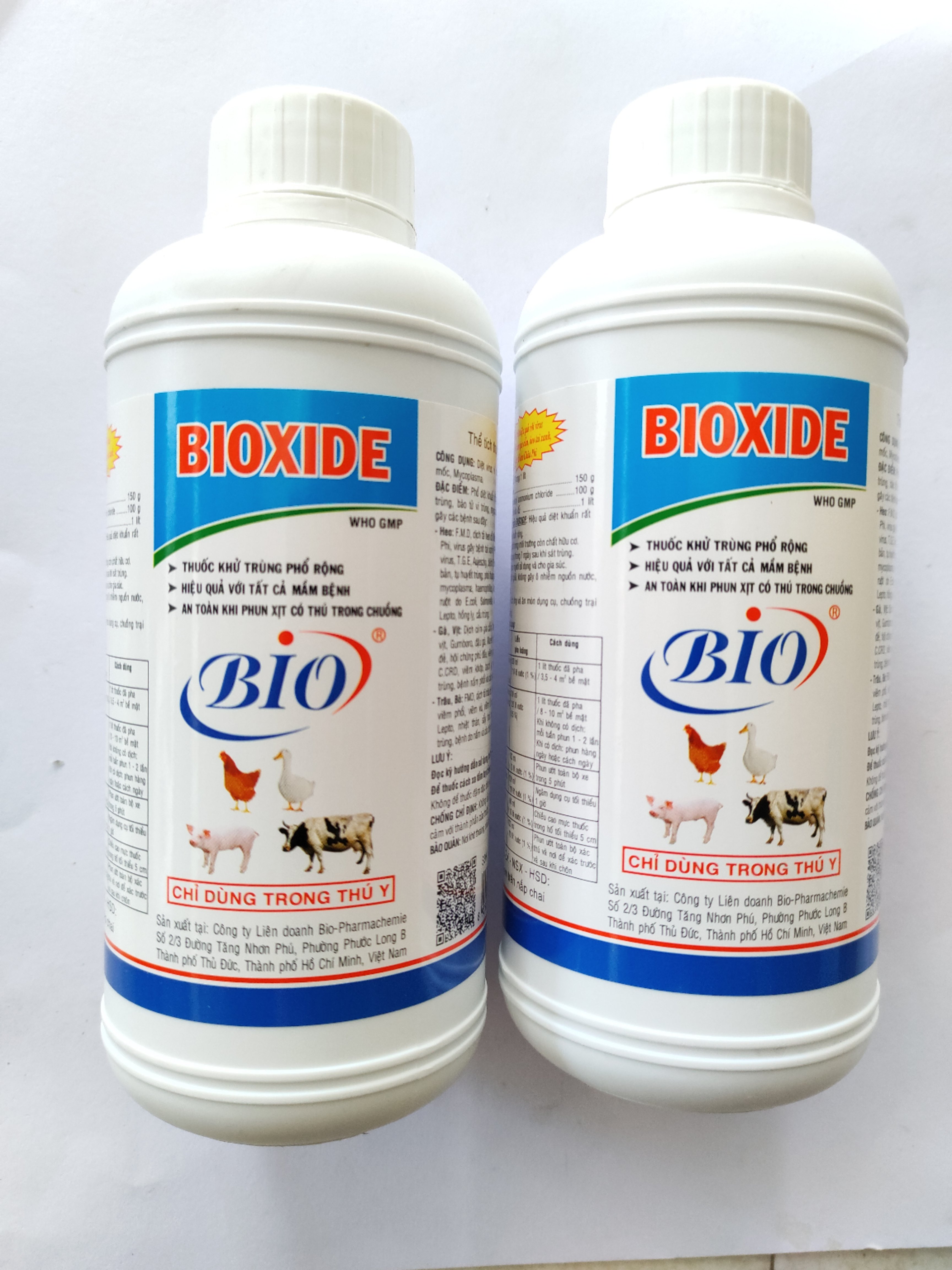 BIOXIDE 500ml Thuốc khử trùng phổ rộng hiệu quả với tất cả mầm bệnh, an toàn khi dùng với thú trong chuồng