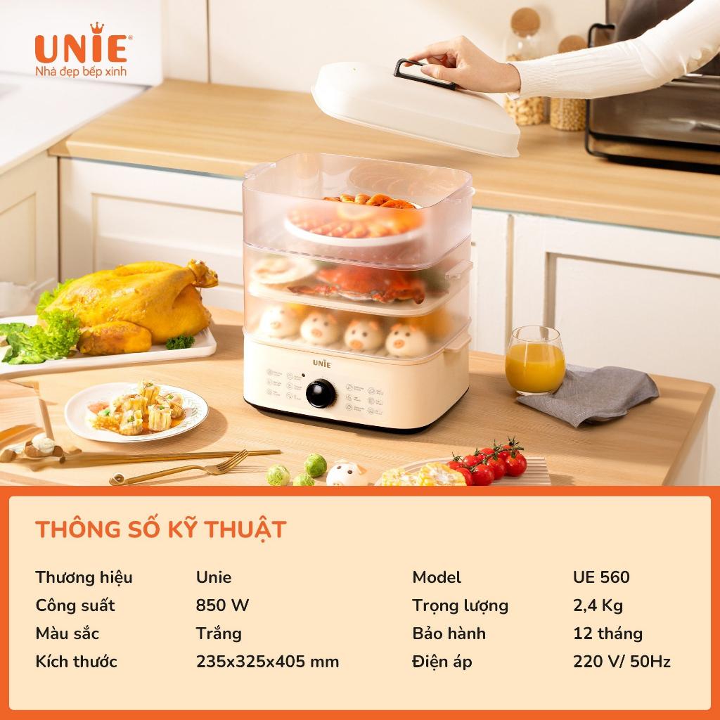 Nồi Hấp Điện Unie UE560 - 3 Tầng, 18 Lit, 850w, hàng chính hãng