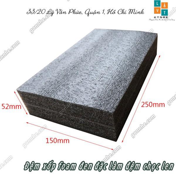 Miếng xốp foam đen đặc làm đệm chọc len, châm cứu, giữ kim - Có 2 kích thước