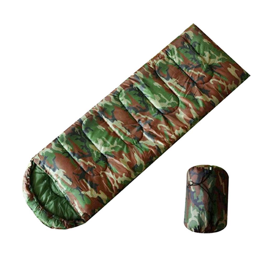 Outdoor Camping Hiking Envelope Single Sleeping Bag Zipper Pouch with Compression Sack for Travel Backpacking
