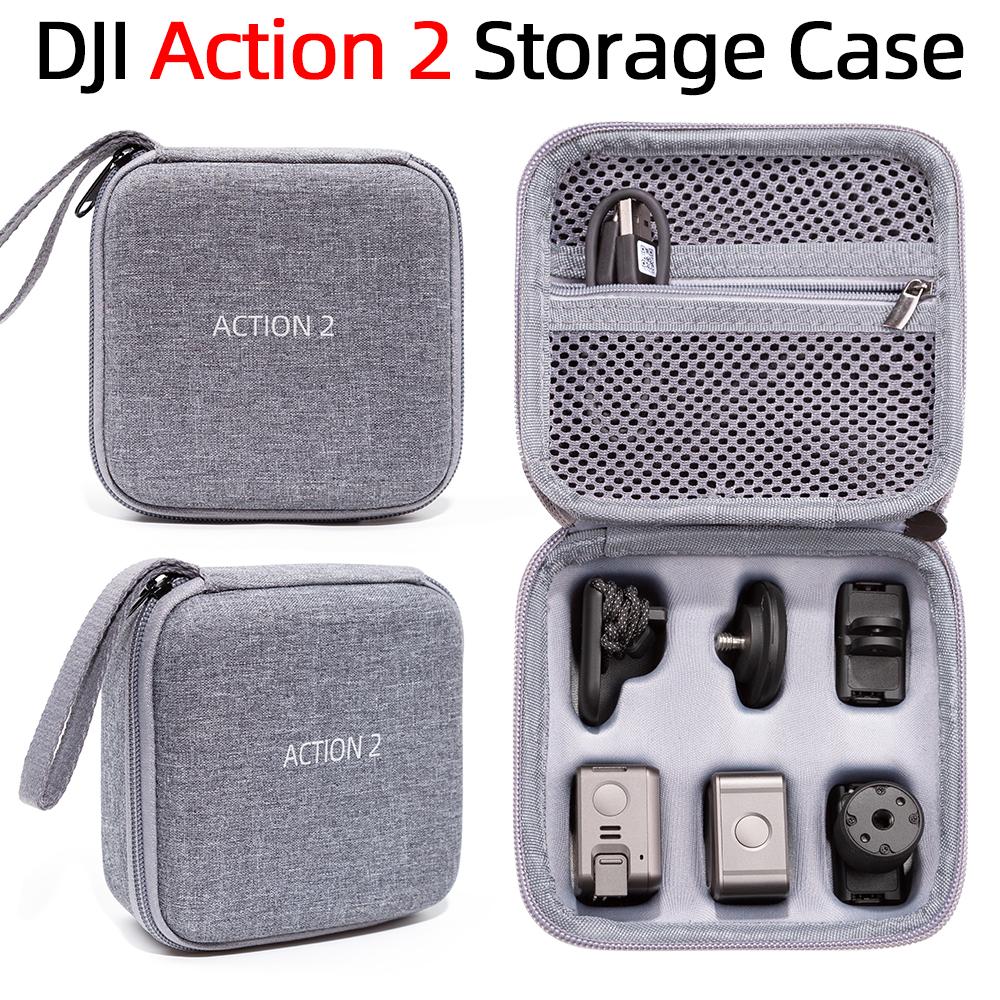 Đối với DJI Action 2 Túi lưu trữ Lingmo DJI Máy ảnh thể thao Túi ly hợp mang theo hộp đựng cho DJI Hành động 2 Phụ kiện hộp