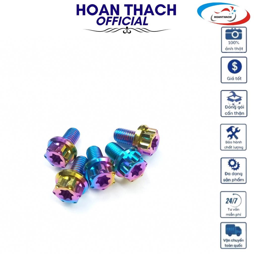 Ốc 8L10 Titan 7 màu Đầu Salaya gắn nhiều dòng xe ,SP017501 (giá 1 con)