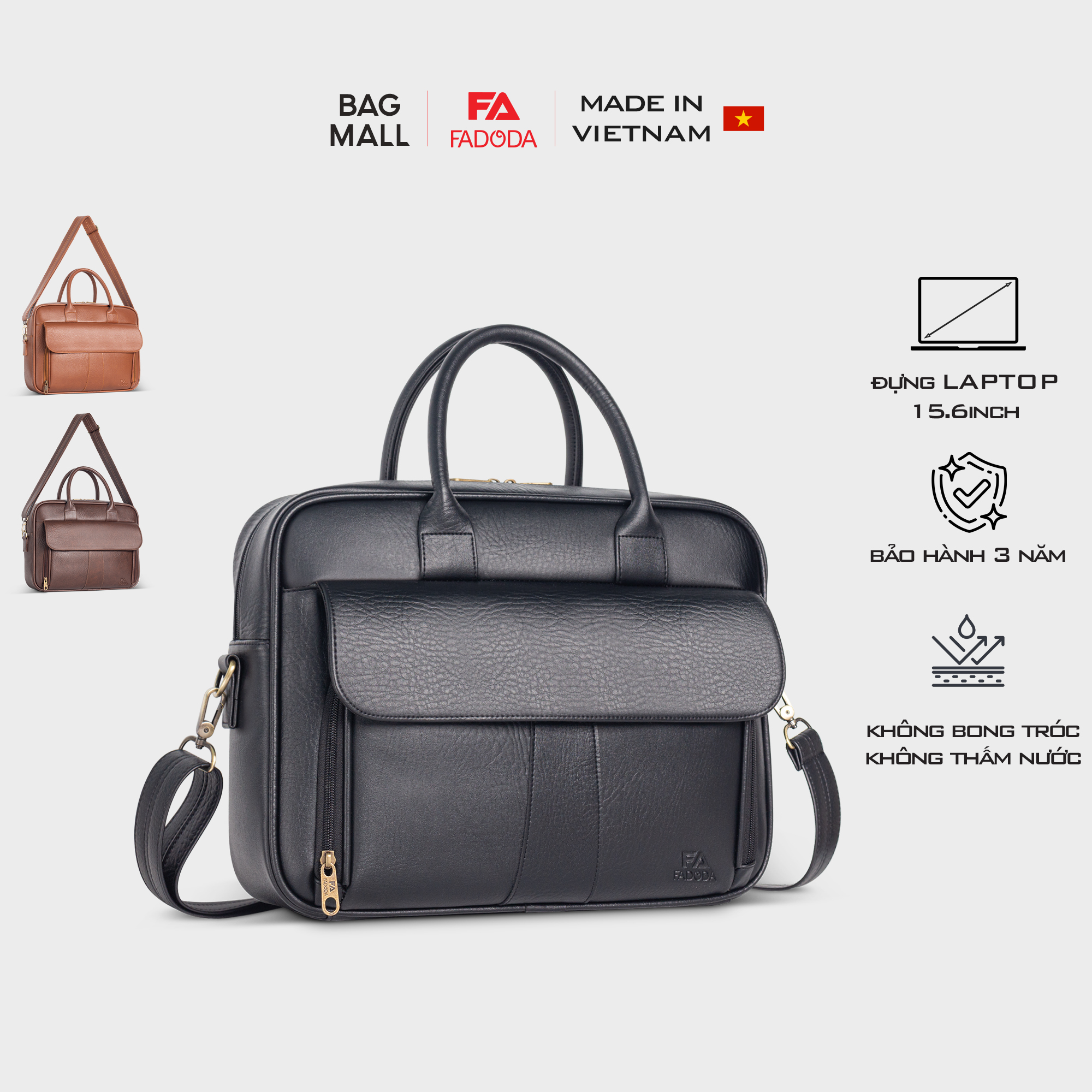 Cặp da công sở nam Fadoda FCD302