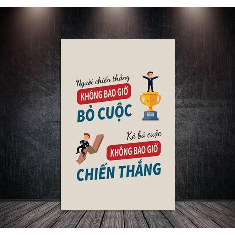 Tranh treo tường, tranh động lực sống dán tường giá siêu rẻ, siêu nhẹ, dễ lắp đặt