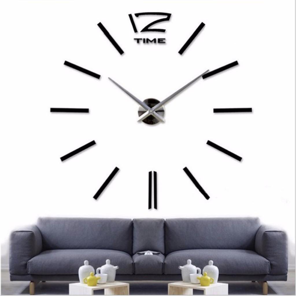 Đồng hồ dán tường trang trí Mirror Clock 12 European - Gia dụng SG