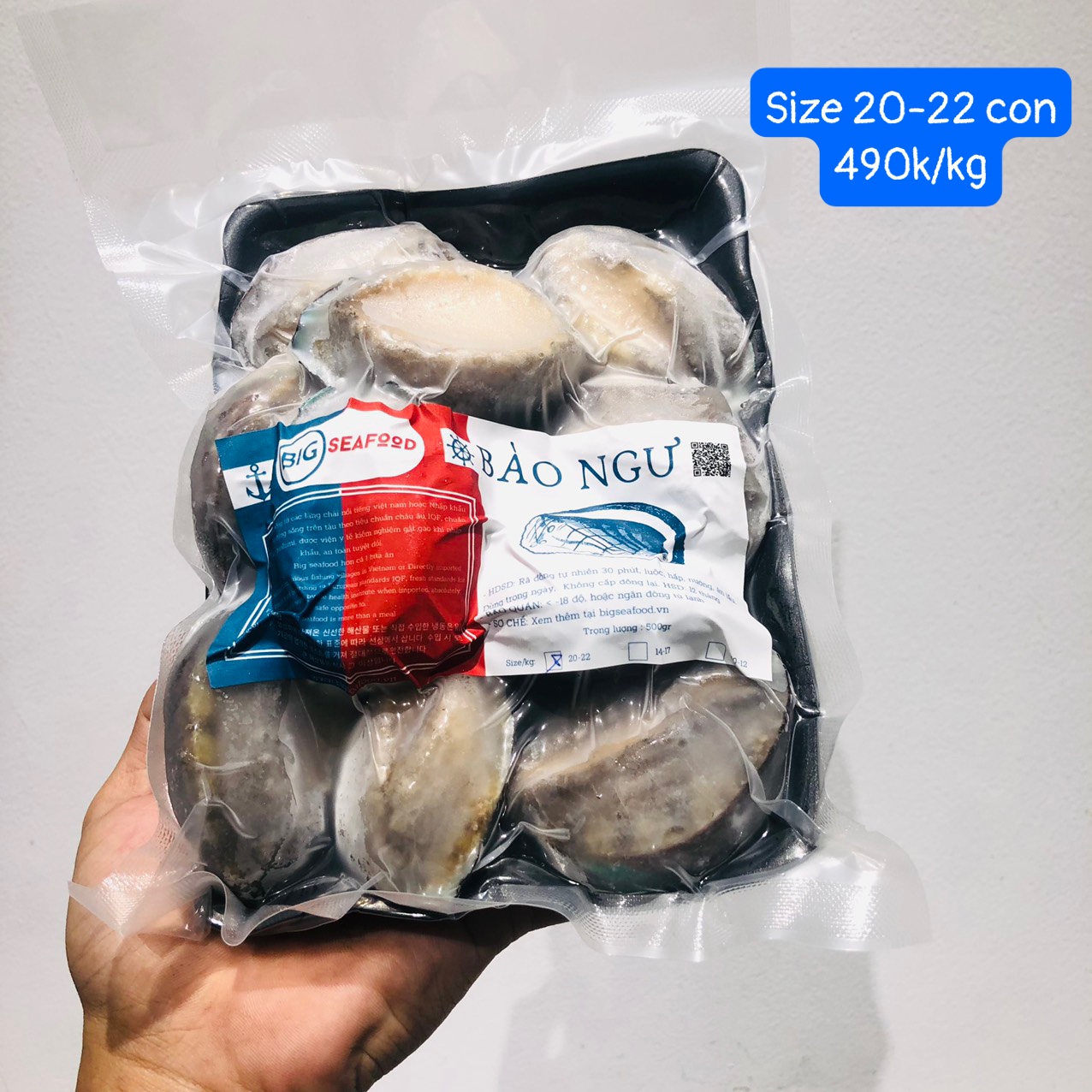 Bào ngư thượng hạng size : 14 - 17 con/kg ( 500gram )