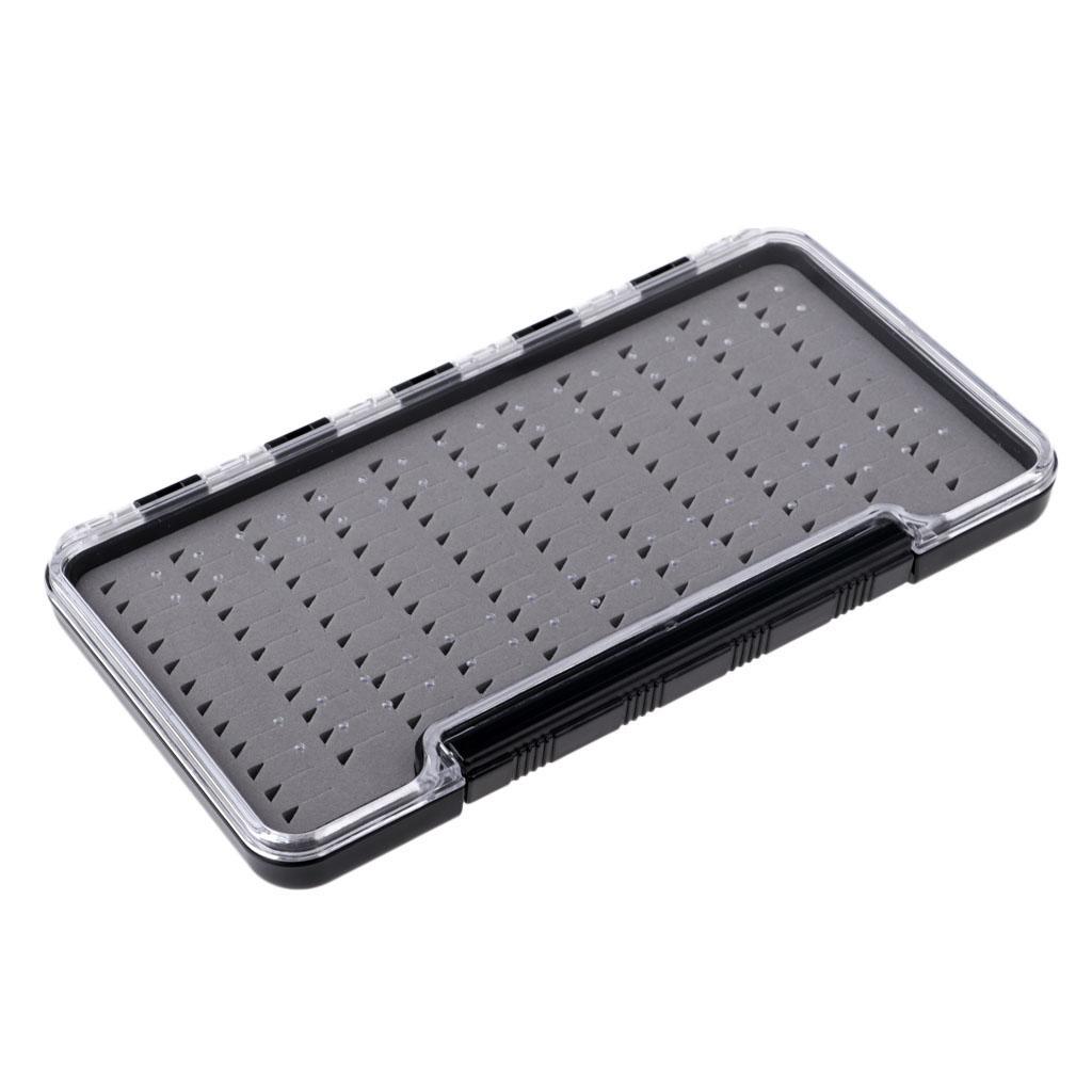Foam Insert Fly Box Flies Fishing  Storage Transparent Lid