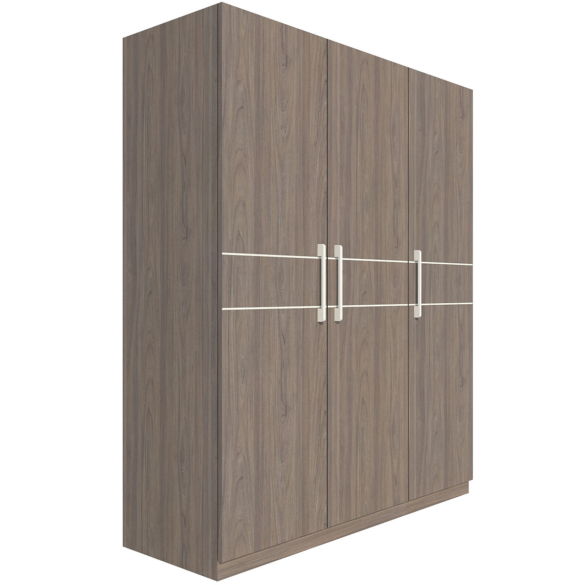 Tủ quần áo gỗ MDF Tundo 3 cánh 2 ngăn kéo màu gỗ xám 160 x 55 x 200cm