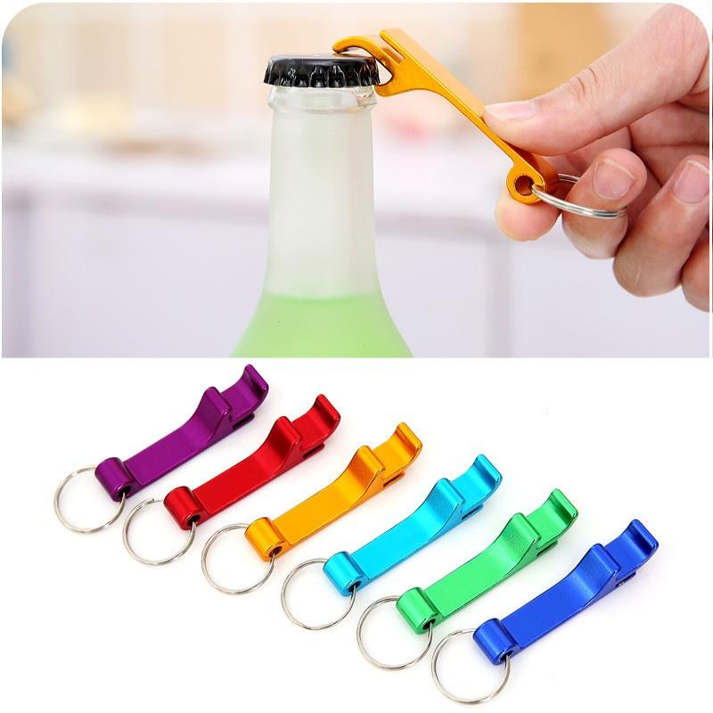 1pc Creative Multi - functional Colorful Opener Portable Key Holder Beverage Beer Bottle Opener