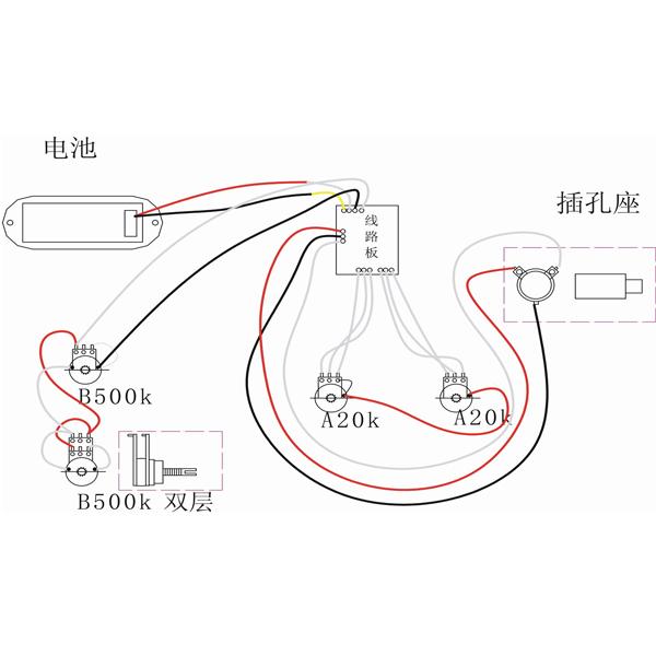 2x2-Band EQ Preamp Circuit for Active Bass Pickup