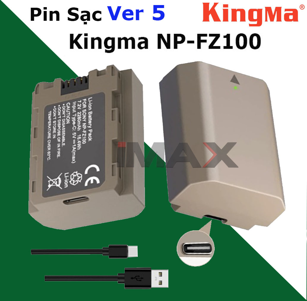 Pin sạc đôi Kingma Ver 5 cho Sony NP-FZ100 - Hàng chính hãng