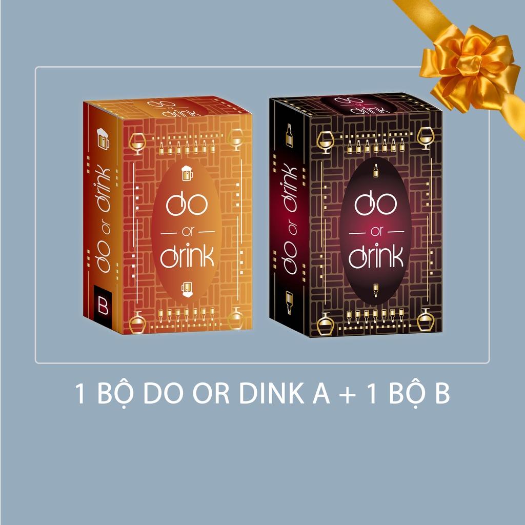 Bộ bài DO OR DRINK - Drinking game dành cho cặp đôi, bạn bè, Boardgame nốc ao huệ thú vị cho những bữa nhậu