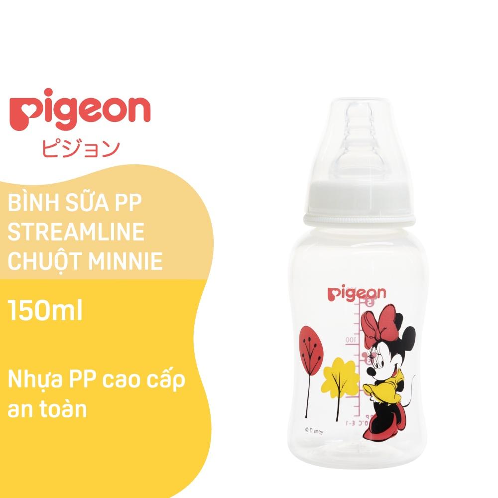 Bình Sữa Pigeon PP Streamline Hình Chuột Minnie 150ml250ml