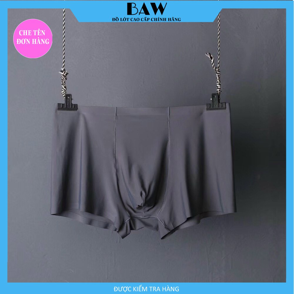 Combo 3 Quần Boxer Nam Chất Liệu Thun Cotton Lạnh Cao Cấp, Quần Sịp Nam Co Giãn Thoáng Mát, Thấm Hút Mồ Hôi Thương Hiệu BAW NT2201