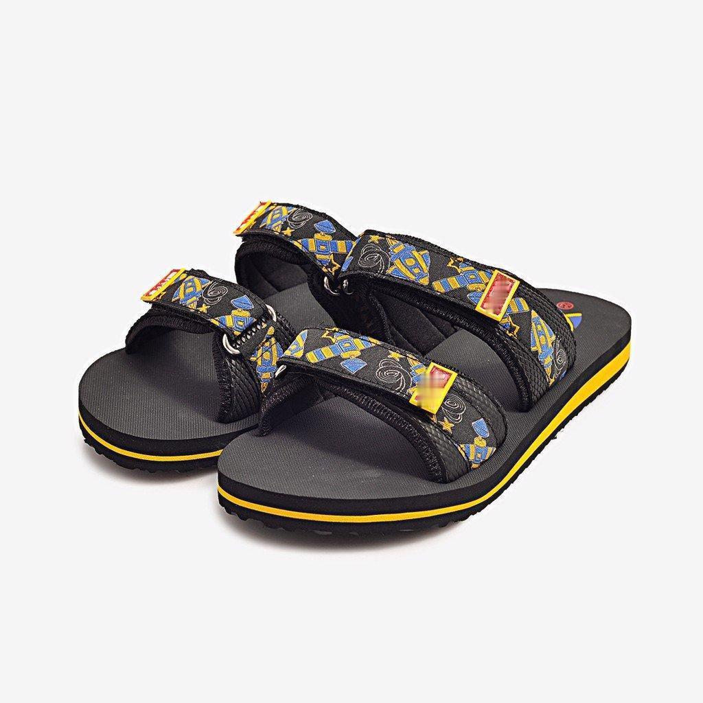 [TT] DÉP LÊ XỐP BÉ TRAI 2 QUAI NGANG DXB128400 (ĐEN + XÁM + XANH DƯƠNG) -21759 - Đen