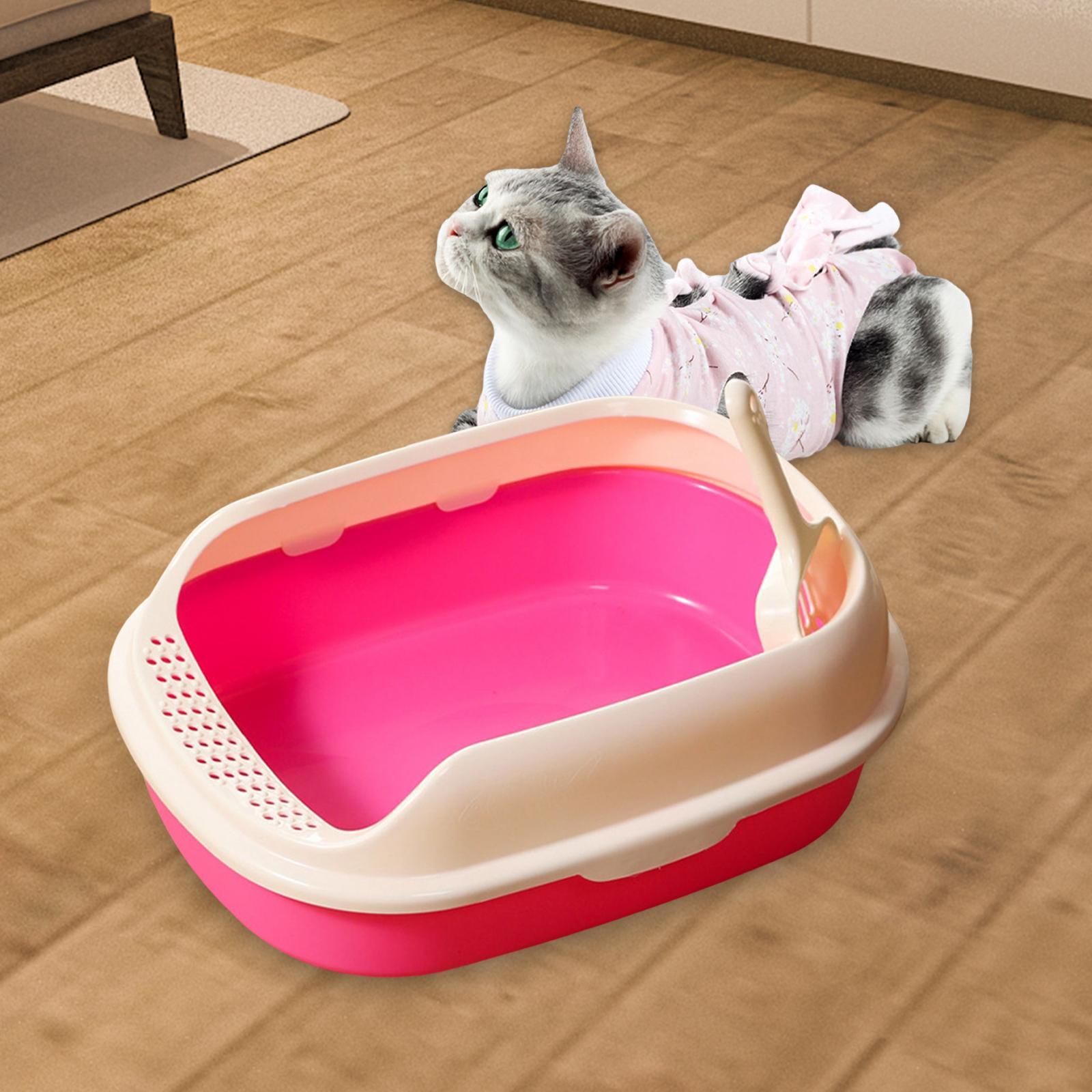 Cat Litter Box Kitten Toilet Pet Litter Tray Bedpan Cat Litter Container