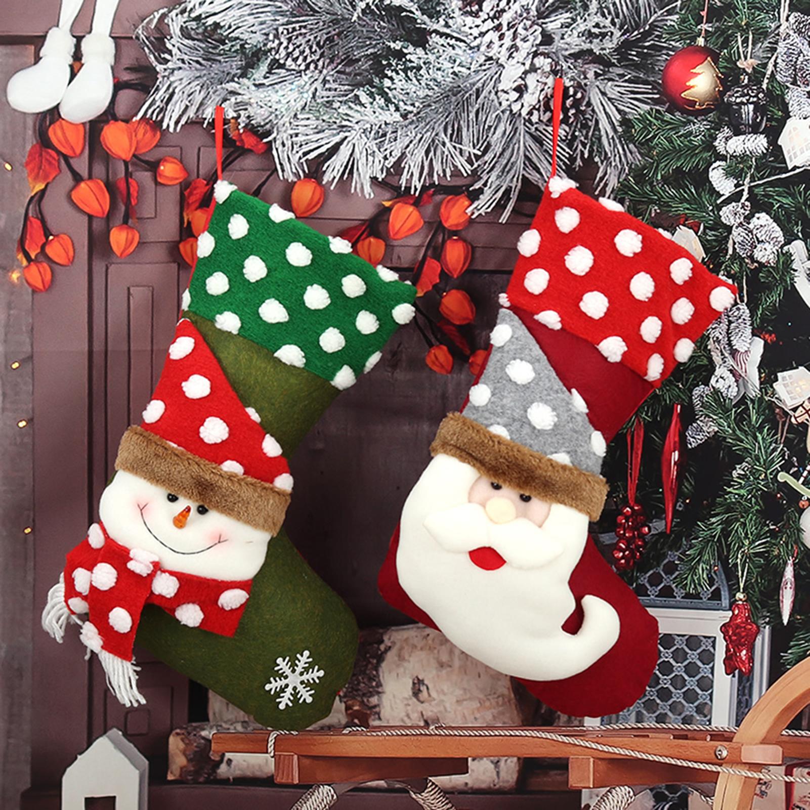 Set 2 Vớ Treo Cho Trang Trí Giáng Sinh Và Ngày Lễ Gia Đình Xmas Nhiều Kiểu Dáng