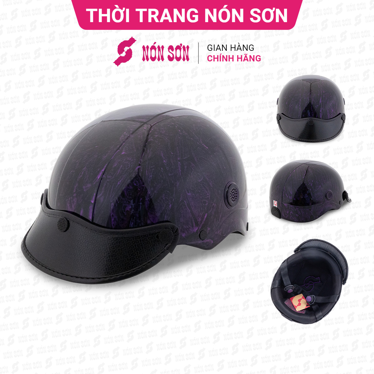 Mũ bảo hiểm lỗ thông gió NÓN SƠN chính hãng ASV-TM449