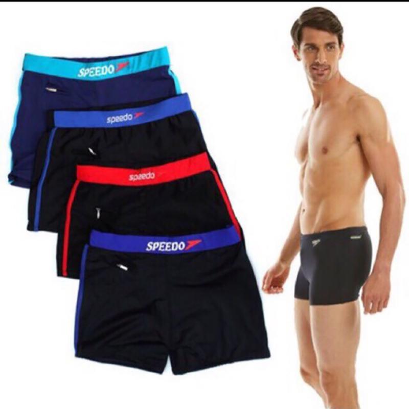 Quần bơi nam Speedo dạng đùi thun lạnh mềm mại co giãn 4 chiều thoải mái vận động phong cách thể thao đẹp mắt nam tính đi biển| QN004