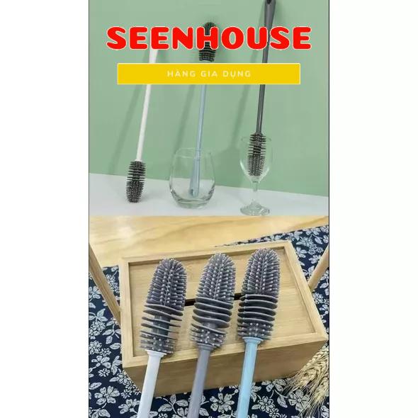 Cọ silicon rửa cốc chén, chai lọ, bình sữa đa năng tiện lợi seenhouse
