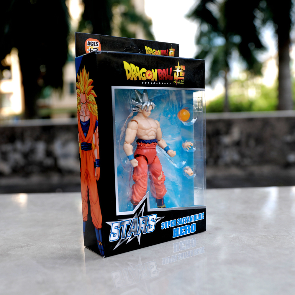 Mô hình khớp động dragonball Songoku vô cực tóc bạc tặng kèm ngọc rồng, bàn tay tư thế trưởng 2068 1