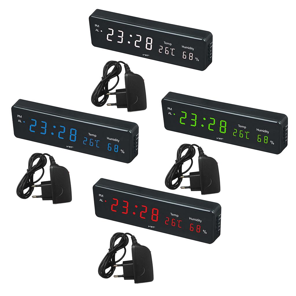LED Digital Alarm Clock Electronic Clock With Temperature Hygrometer