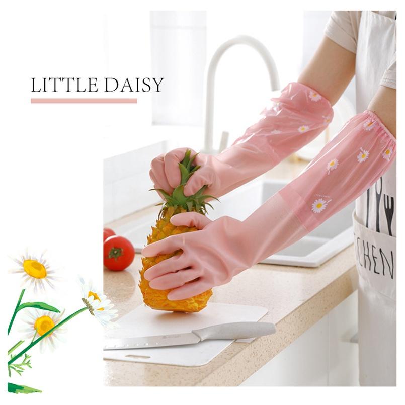 GANG TAY CAO SU CHỐNG THẤM HOA CÚC DỄ THƯƠNG SIÊU ĐẸP, SIÊU DAI LOẠI DÀI 46CM
