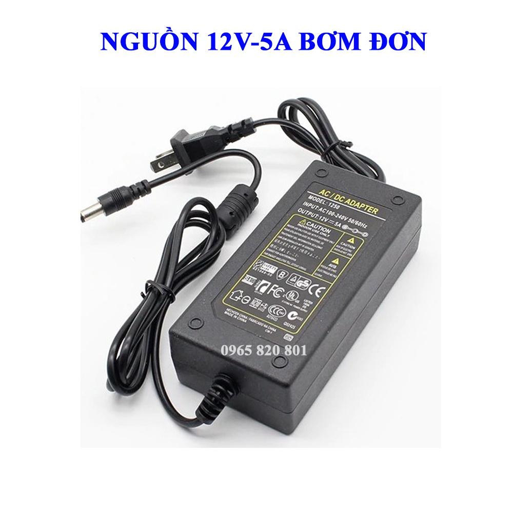 Nguồn máy bơm tăng áp đơn 12V5A - 5.5x2.1MM