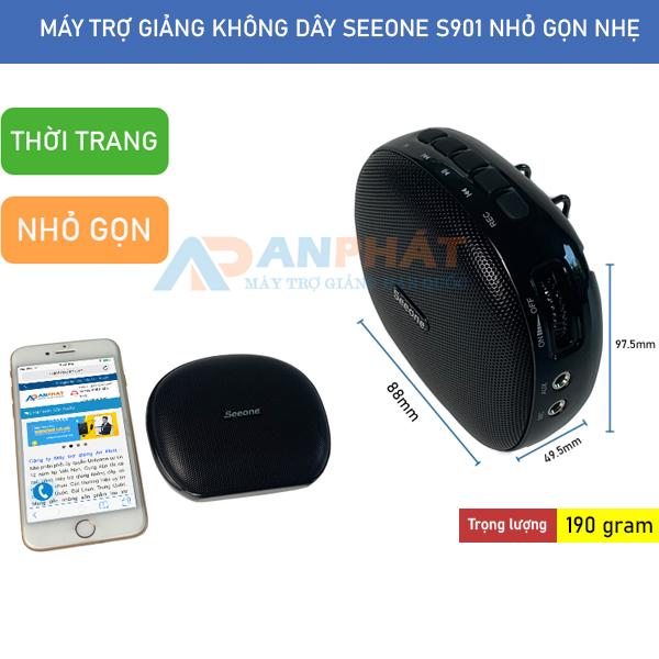 Máy trợ giảng không dây Hàn Quốc Seeone S901 UHF new 2023 Bluetooth 5.0 sóng UHF