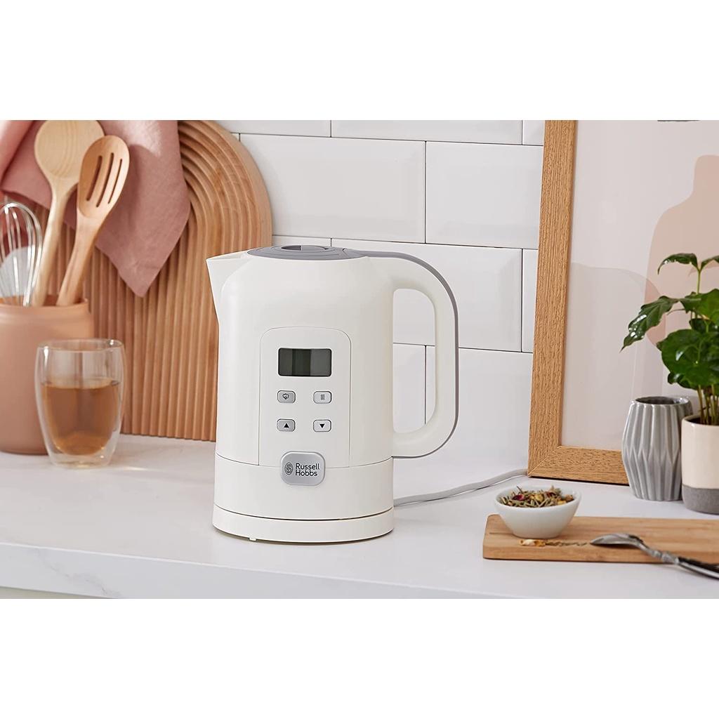 Ấm Siêu Tốc RUSSELL HOBBS, Ấm Đun Nước Có Chỉnh Nhiệt 25-100°C, Dung tích 1.7L, Công Suất 2200W, Nhập Đức, BH 12 Tháng