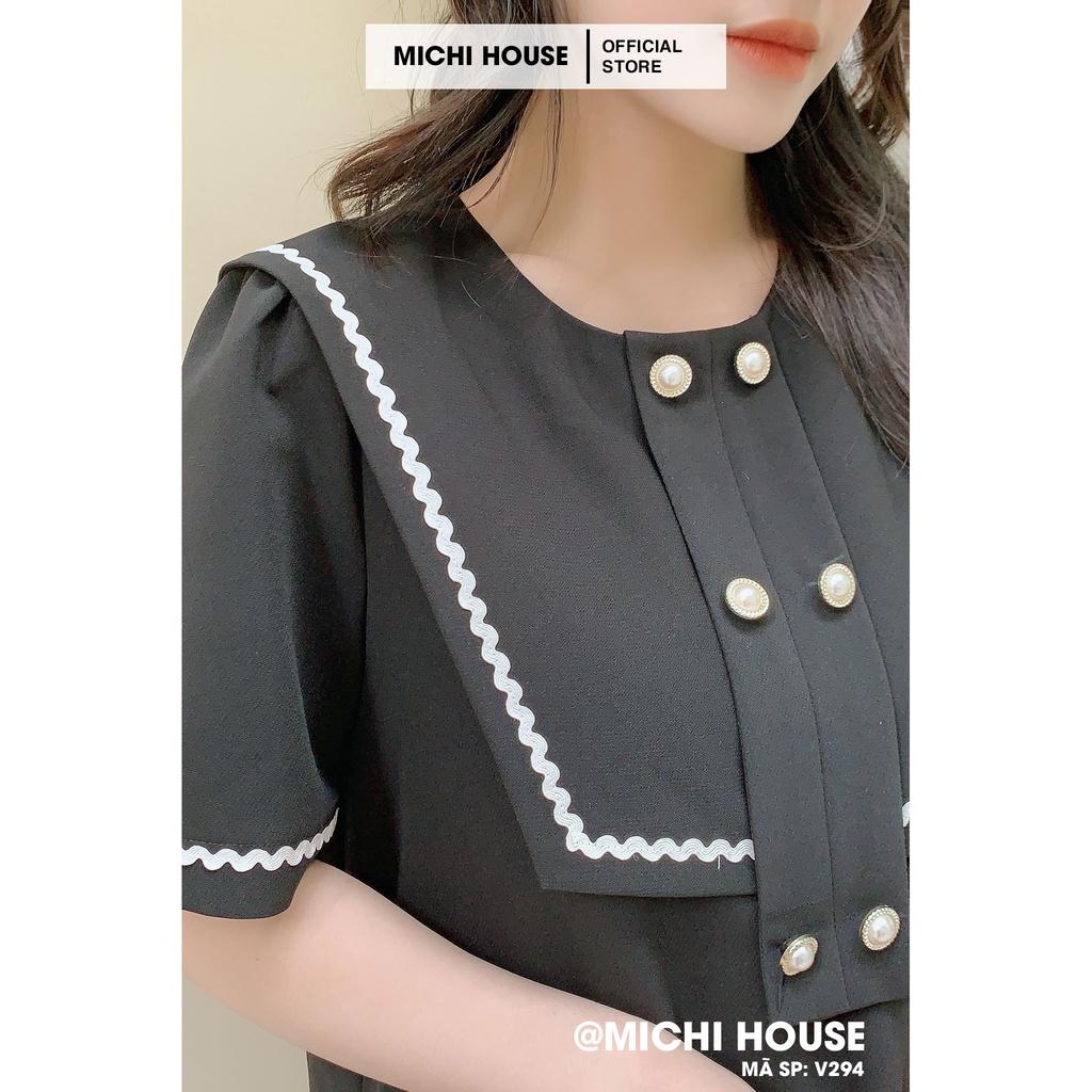Đầm Suông Freesize Thiết kế V294 MICHI House Váy Dáng Xuông Chữ A Form Rộng Mặc Bầu Xinh