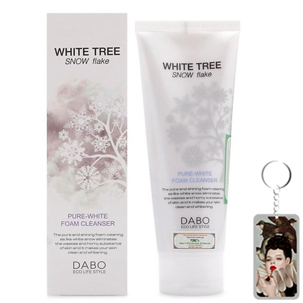Sữa rửa mặt Dabo Cây Tuyết Trắng Cao cấp Hàn Quốc 150ml + Móc khoá