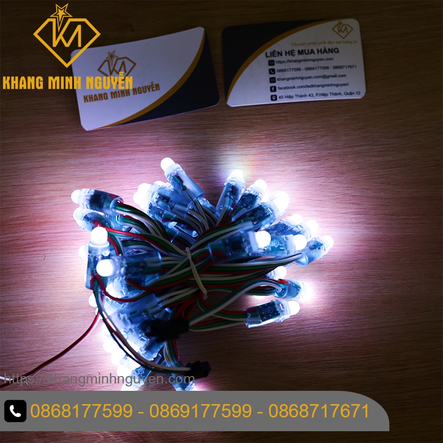 LED ruồi, LED đúc F8 5V Full color 1903 chuyên dùng làm, bảng hiệu, hộp đèn, trang trí Noel, phòng karaoke