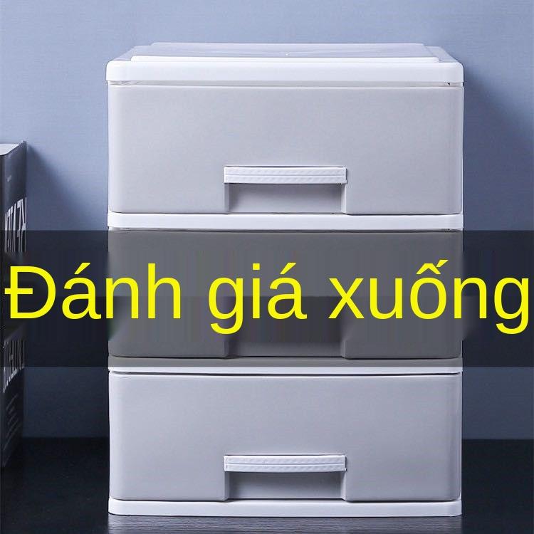 Hộp lưu trữ để bàn trong suốt ngăn kéo nhỏ loại tủ trên nhựa đựng găng tay văn phòng phẩm đồ mini