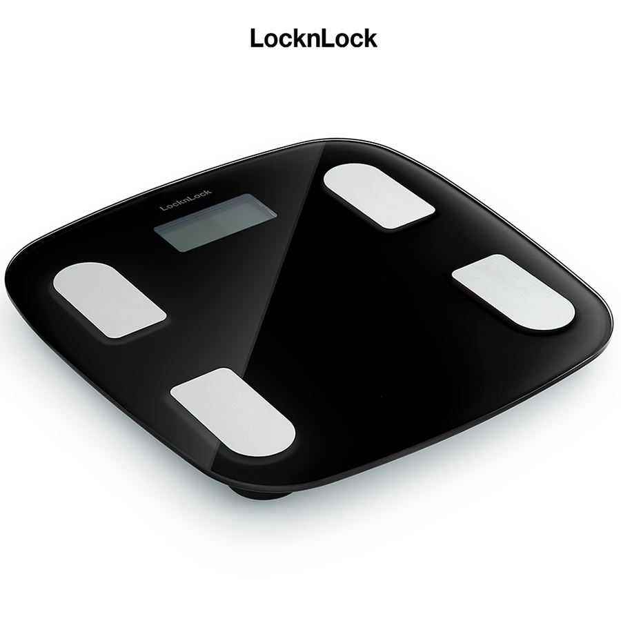 Cân sức khỏe điện tử LocknLock có app theo dõi chỉ số sức khỏe, 180kg